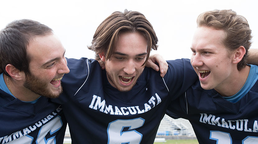 male athletes smiling