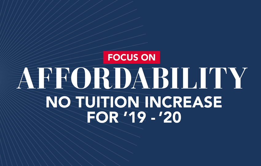 No Tuition Increase for 2019-2020