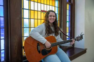 Music therapy student Breanna Kratz