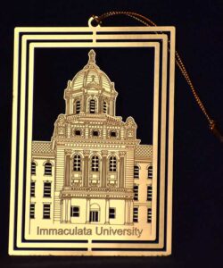 Ornament showing Villa Maria Hall at Immaculata University.