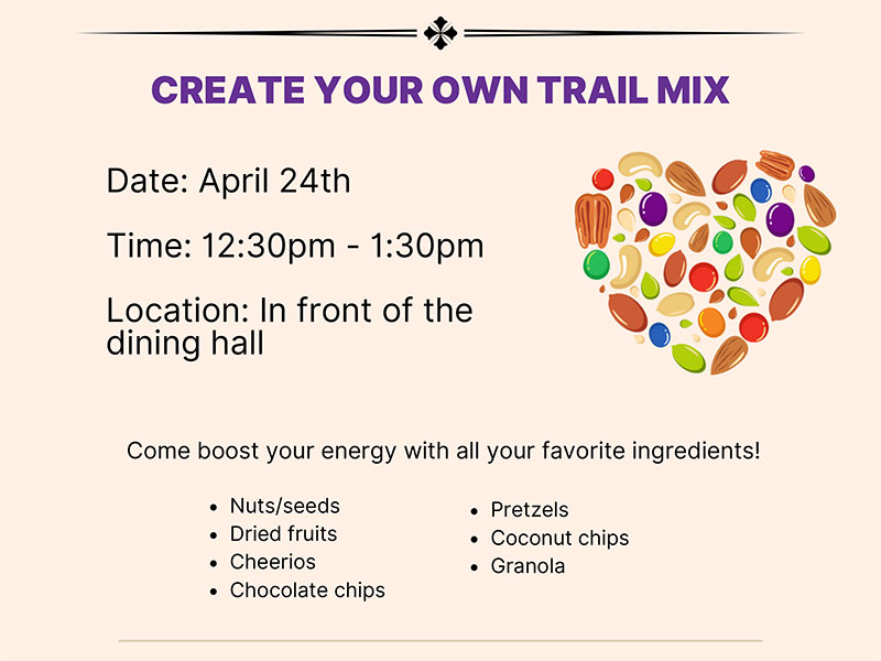 Flyer for Create Your Own Trail Mix