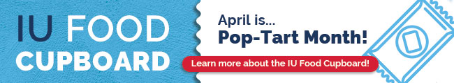 Graphic: April is Pop-Tart Month at IU Cares Food Cupboard