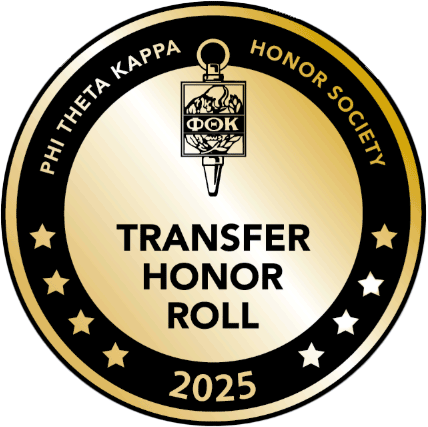 PTK Transfer Honor Roll 2025 badge