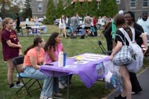 Students attending activity fair