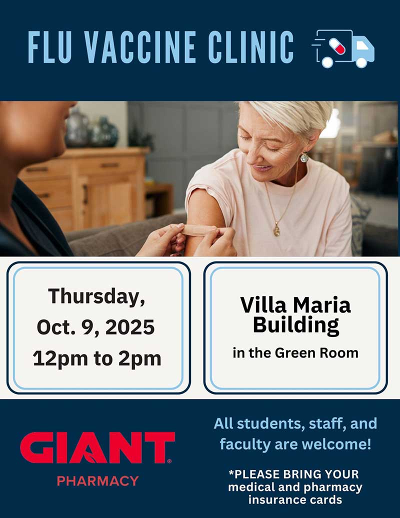 Flu vaccine clinic poster