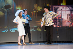 Actors on stage in costume