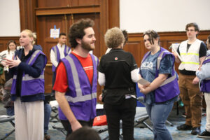 People in safety vests