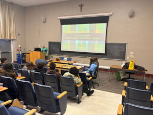 High school students in classroom