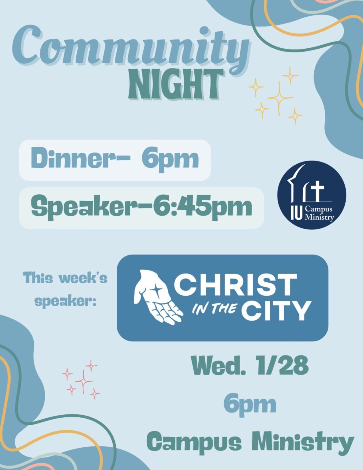 Campus Ministry Community Night: Christ in the City - Immaculata University