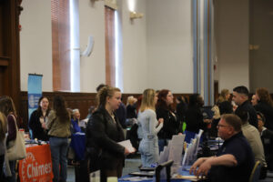 Group of people at the career fair
