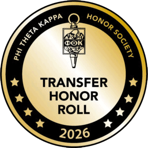 Medallion with text "Transfer Honor Roll 2026"