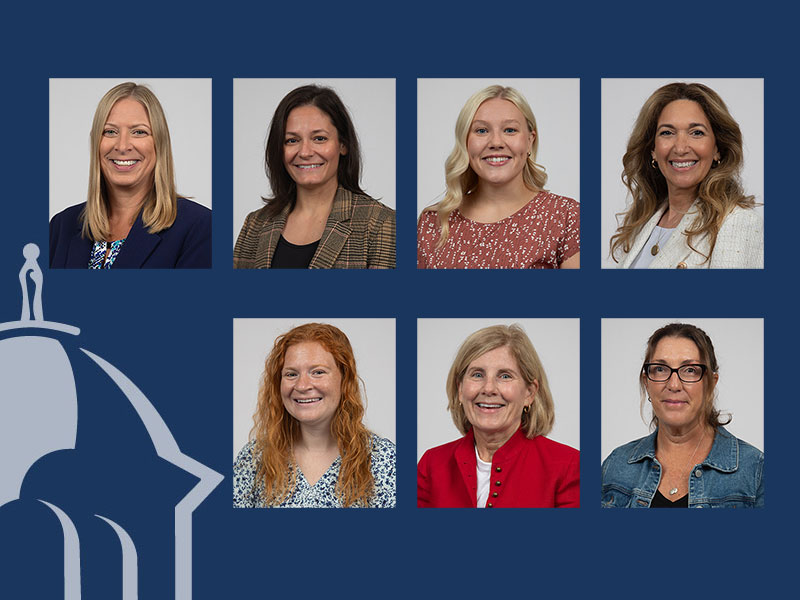 Headshots of seven women